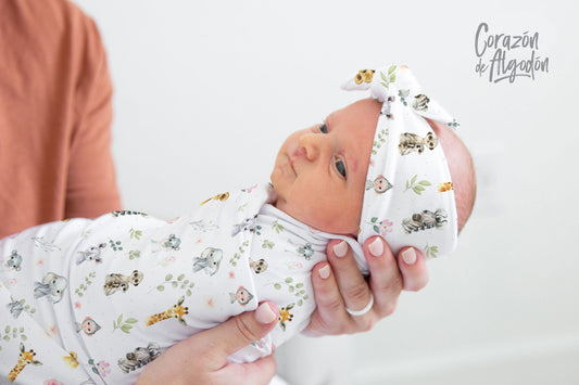 Girl Safari Swaddle