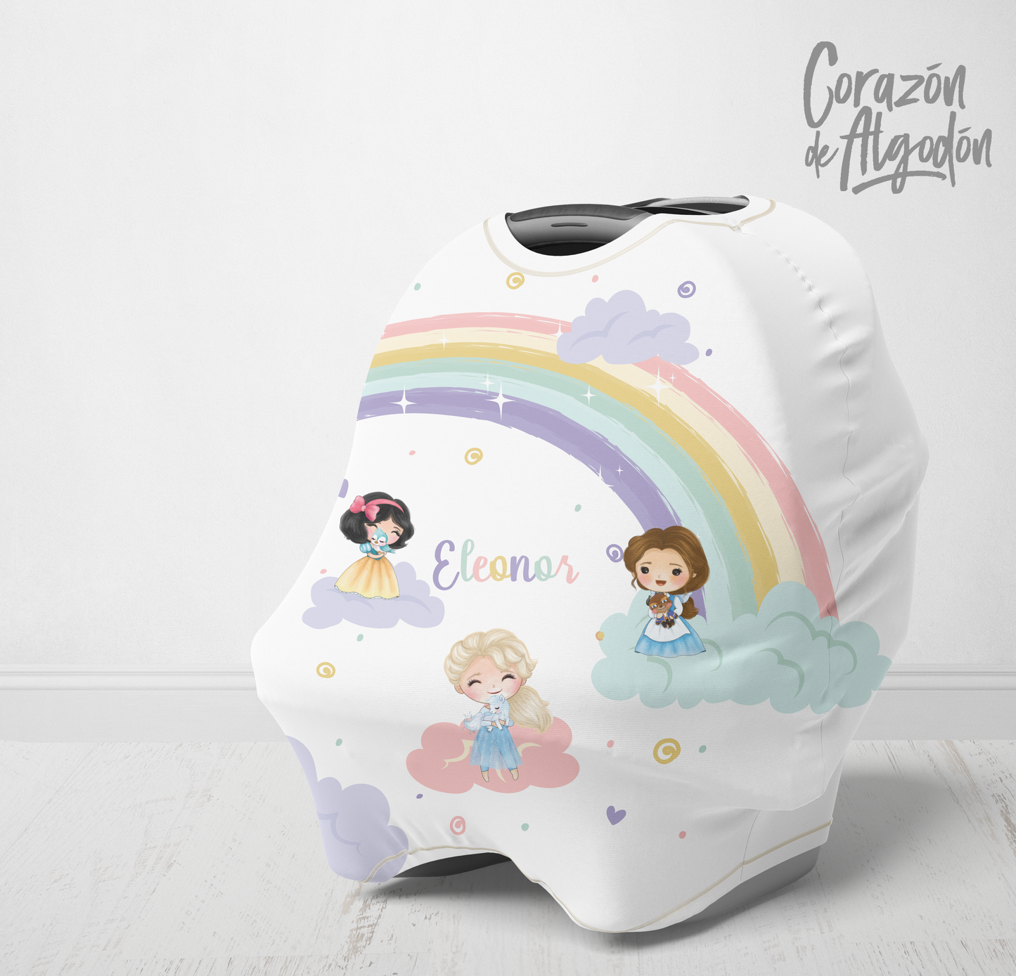 Princess and Rainbows Baby Cover