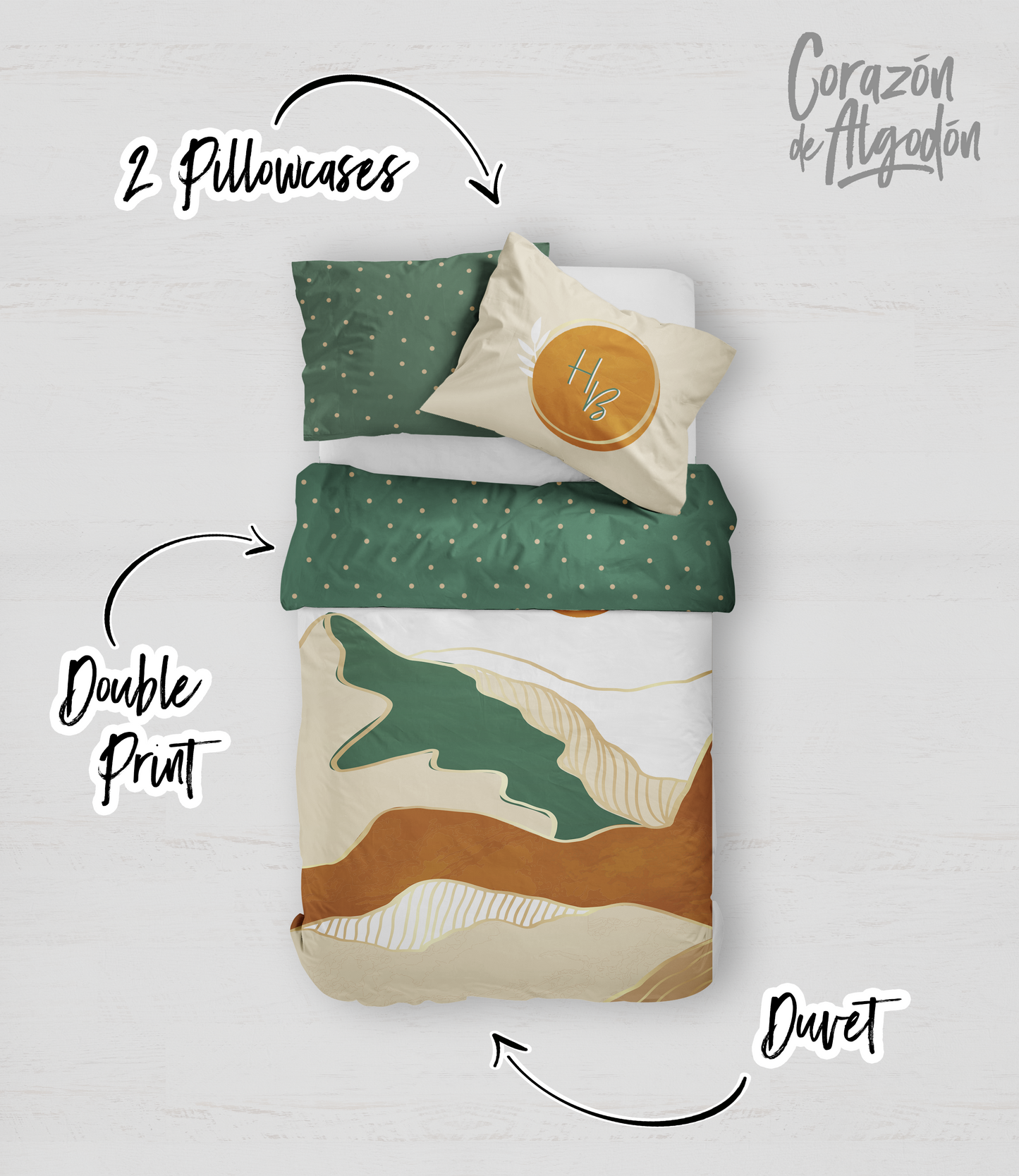 Boho Dessert Bedding set