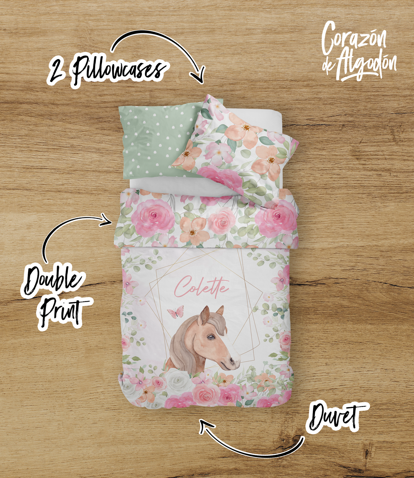 Girl Horse bedding set