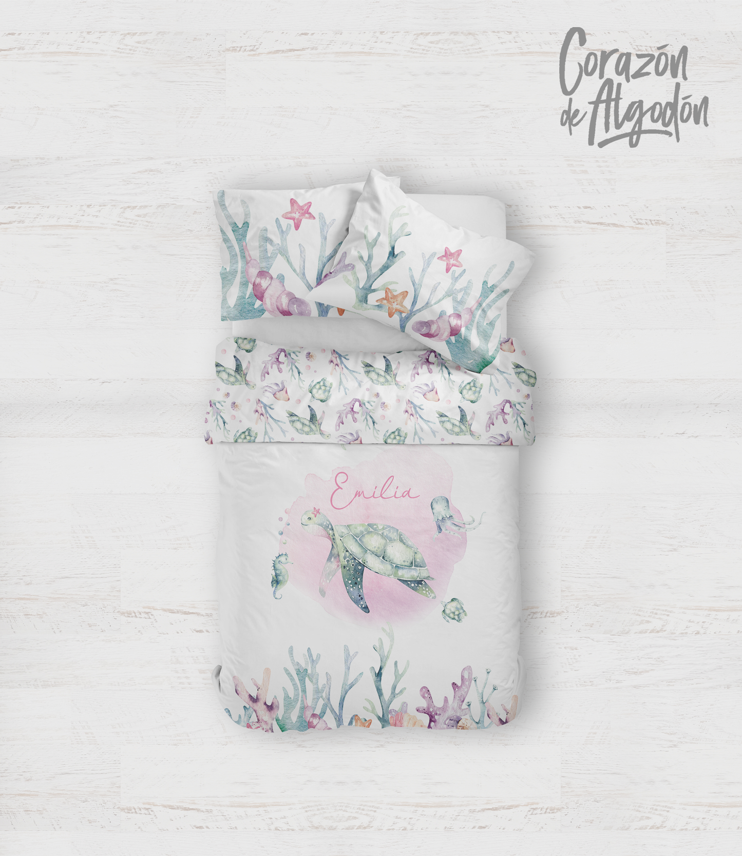 Turtle Girl Bedding set