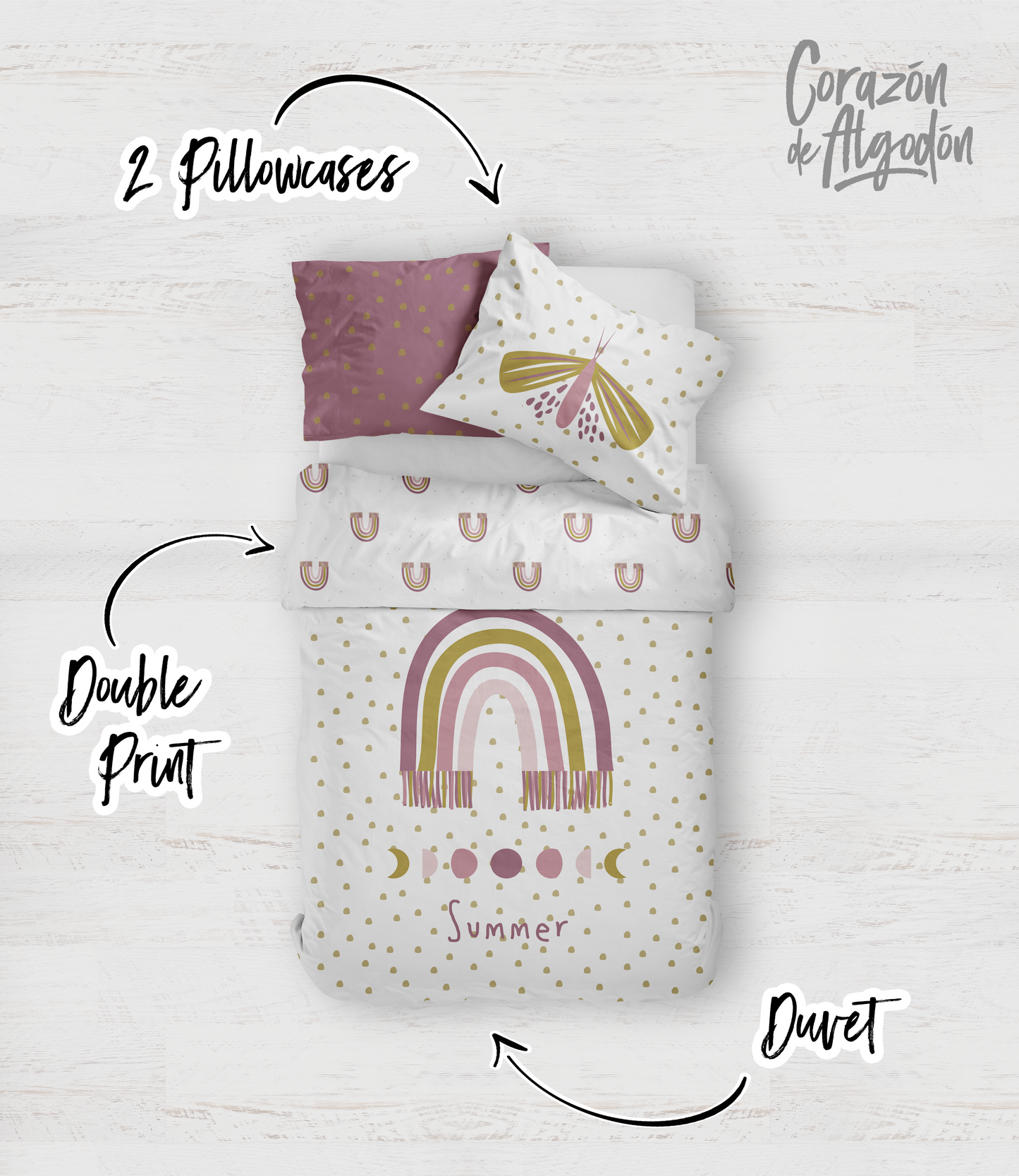 Boho Rainbow Bedding set