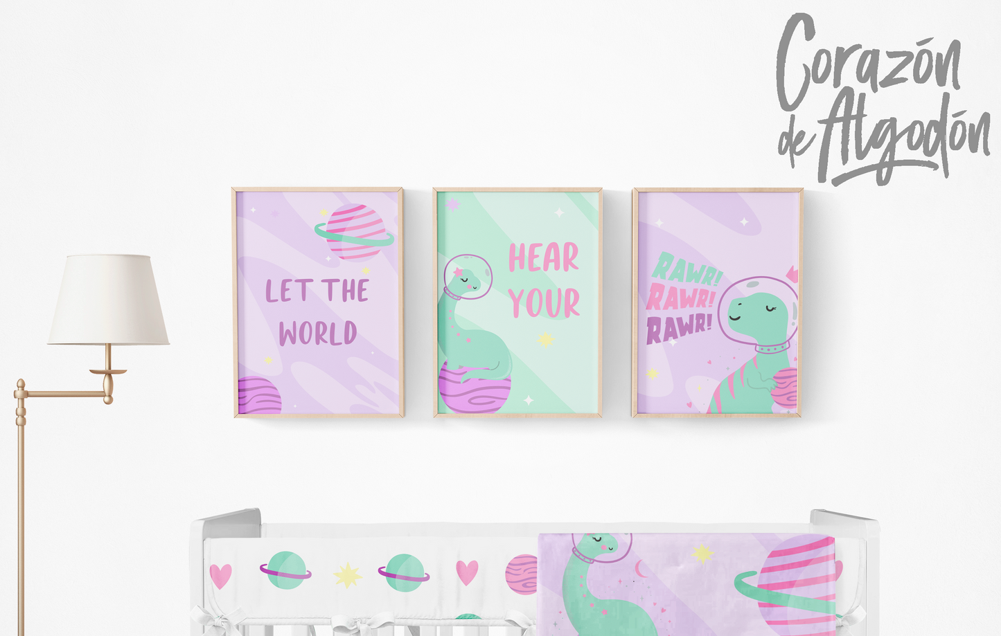 Girl Astronaut Dino 3 Digital Files