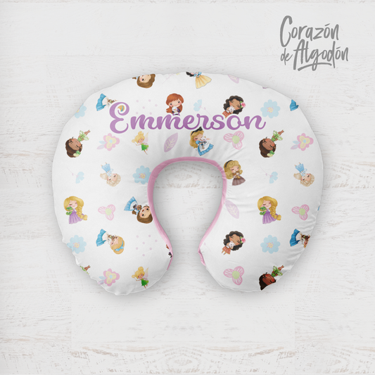 Princess and Flowers Nursing Pillow Cover