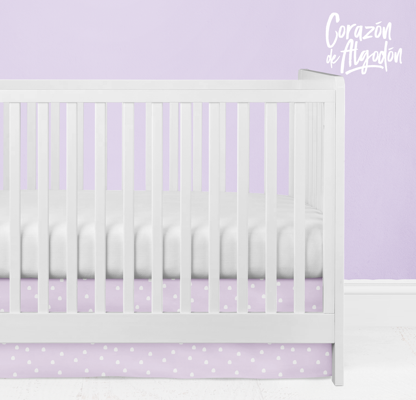 Purple Butterfly Crib Skirt