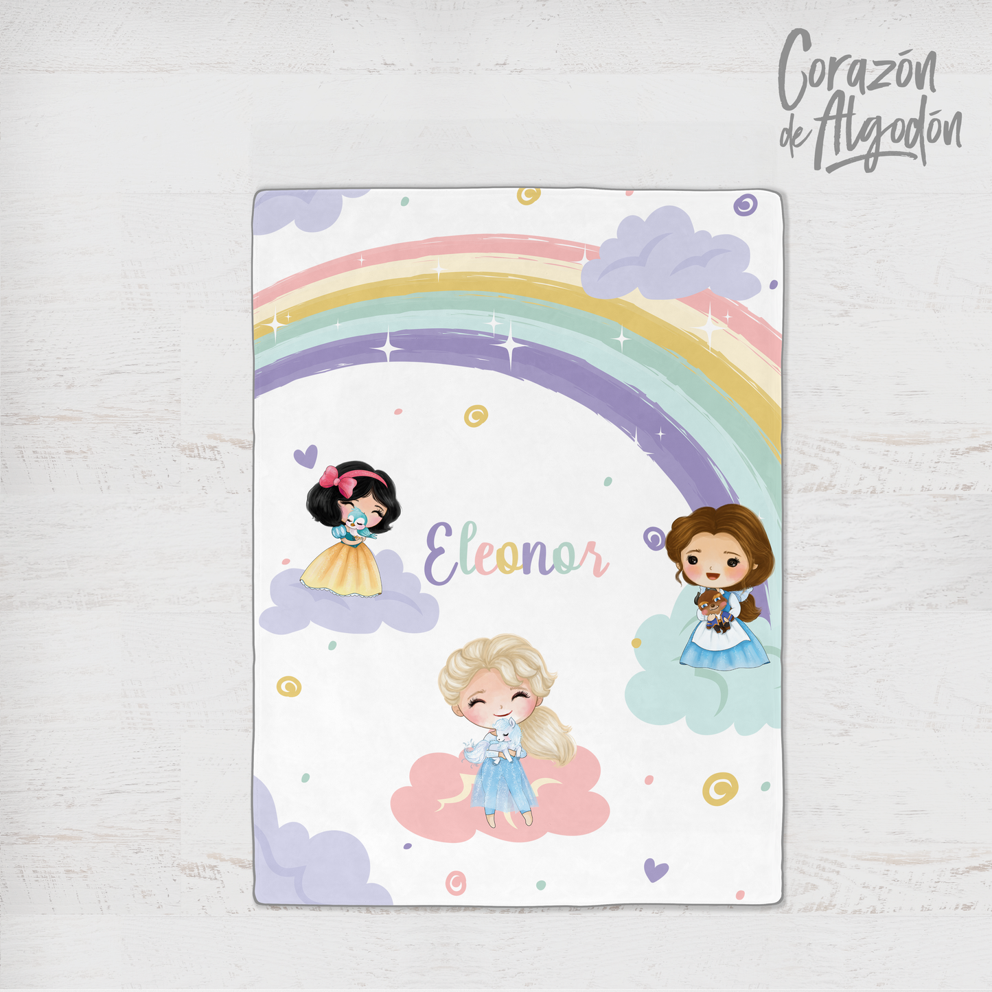Princess and Rainbows Fleece blanket