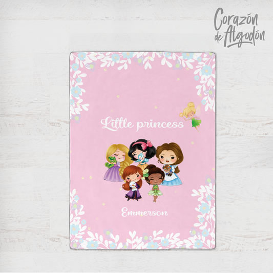 Princess and Flowers Fleece blanket