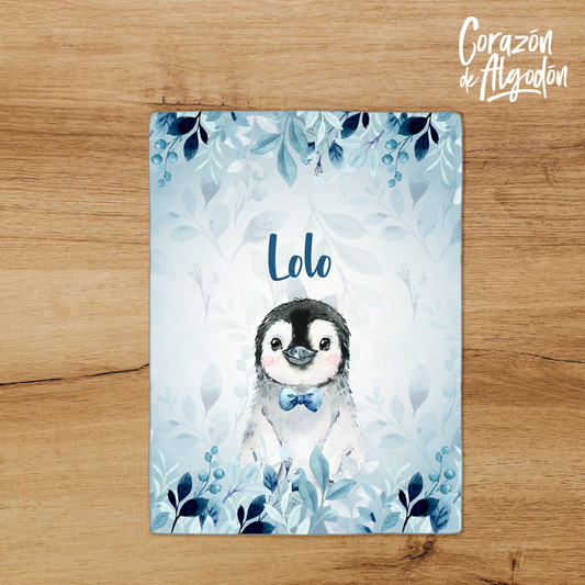 Penguin Boy Fleece blanket