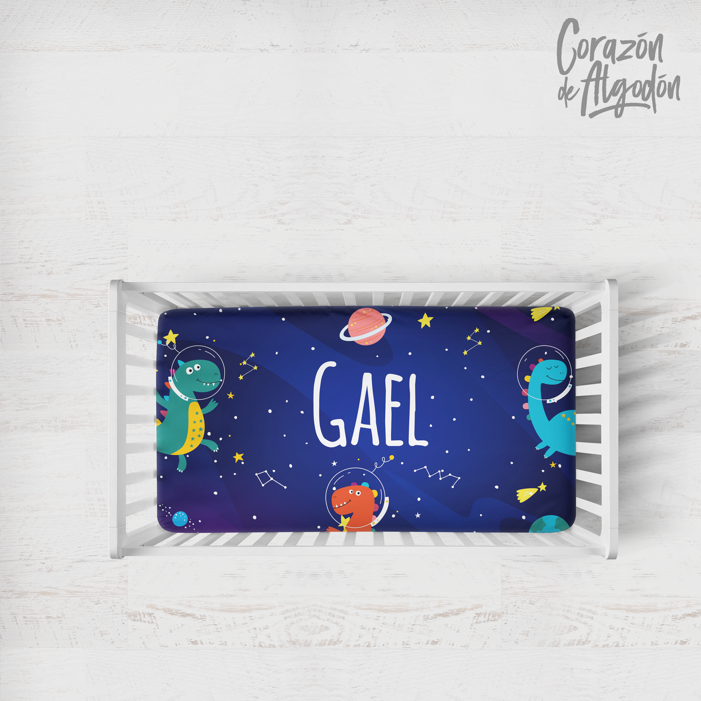 Astronaut Dino Fitted sheet