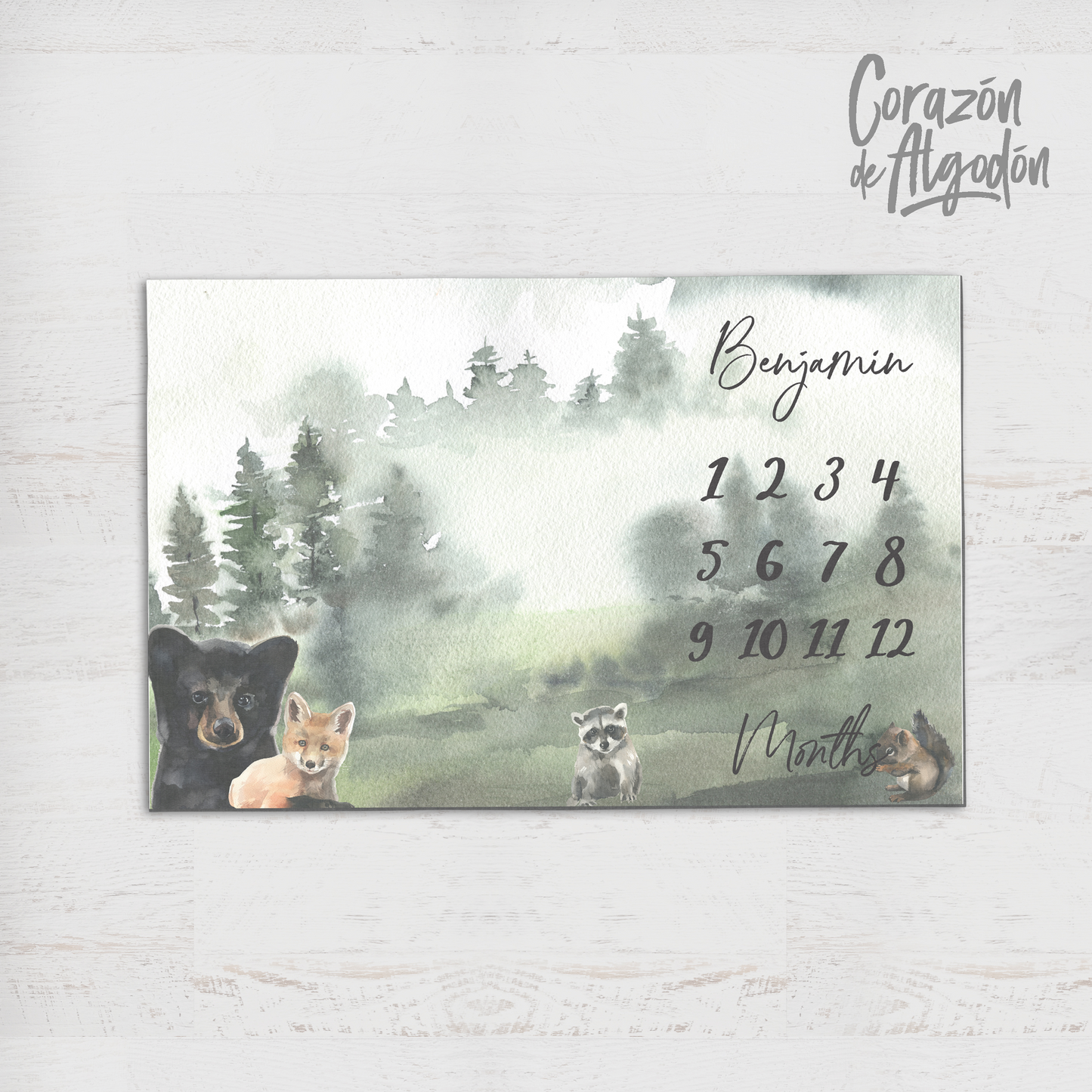 Woodland Milestone Blanket