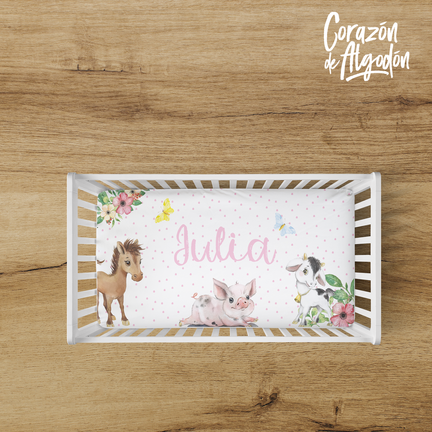 Girl Farm Crib Bedding Set
