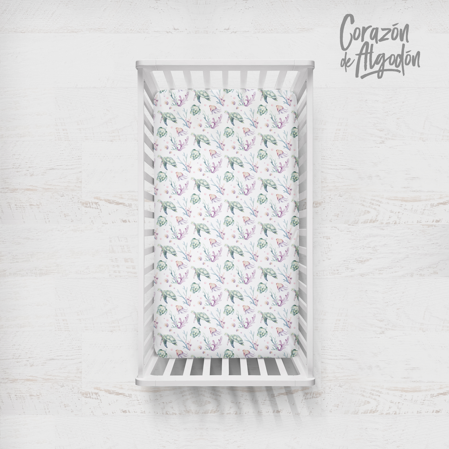 Turtle Girl Crib Bedding Set