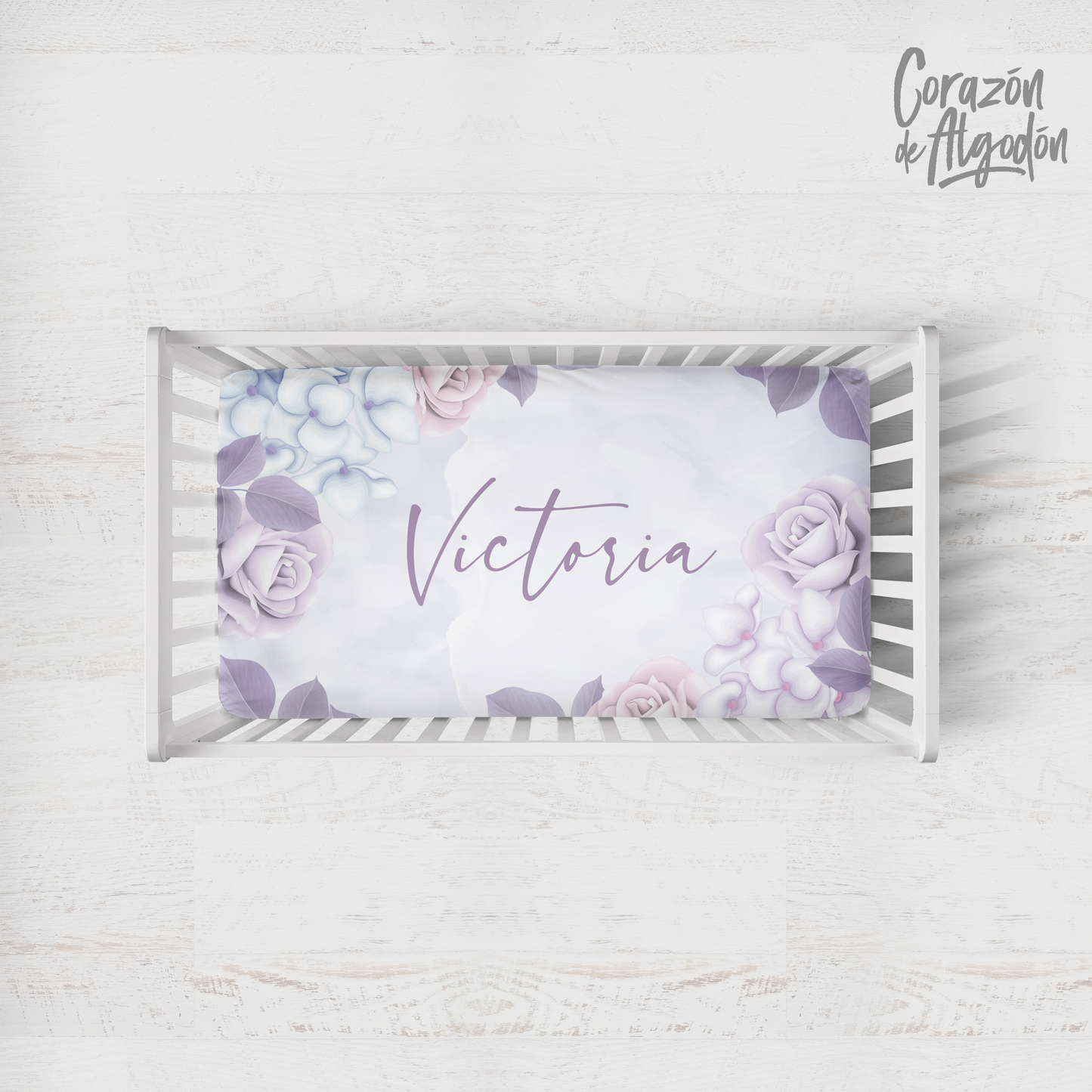Lilac Elephant Fitted sheet