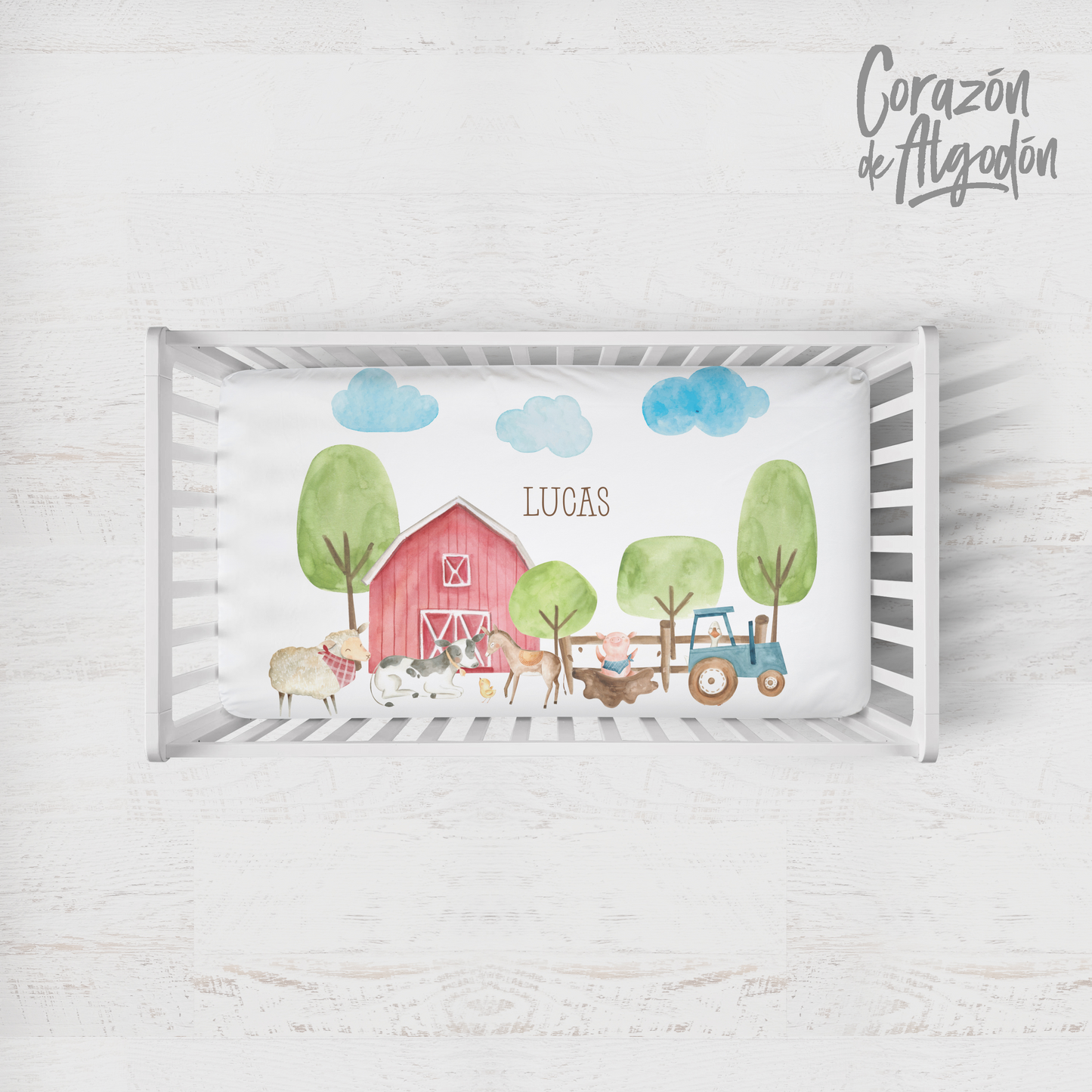 Boy Farm Fitted sheet