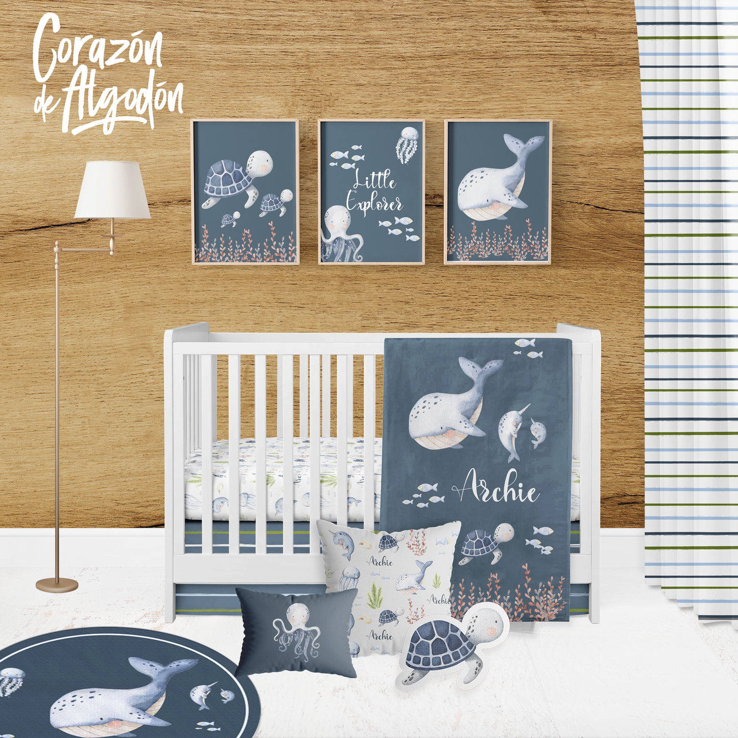 Boy Ocean Crib Bedding Set