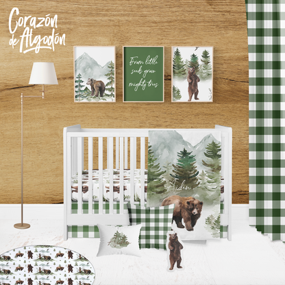 Bear Woods Crib Bedding Set