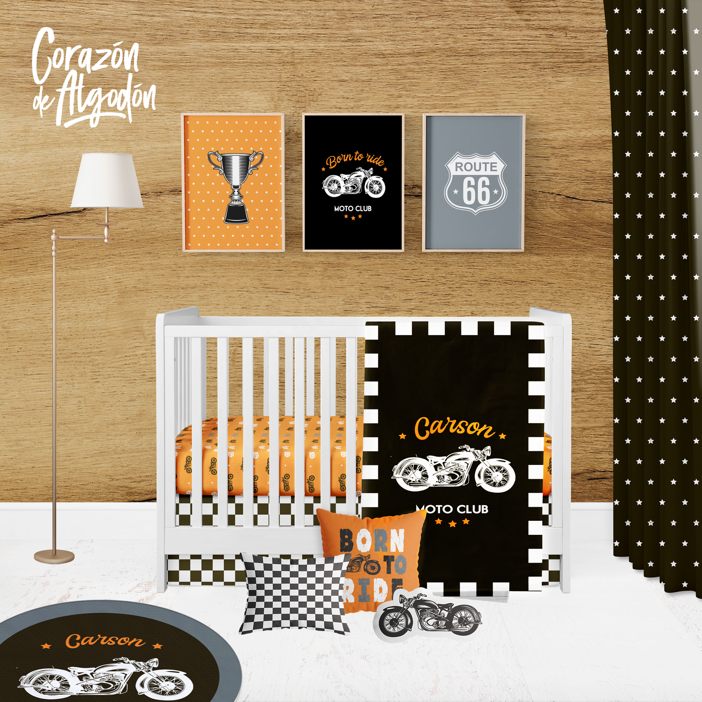 Moto Club Crib Bedding Set