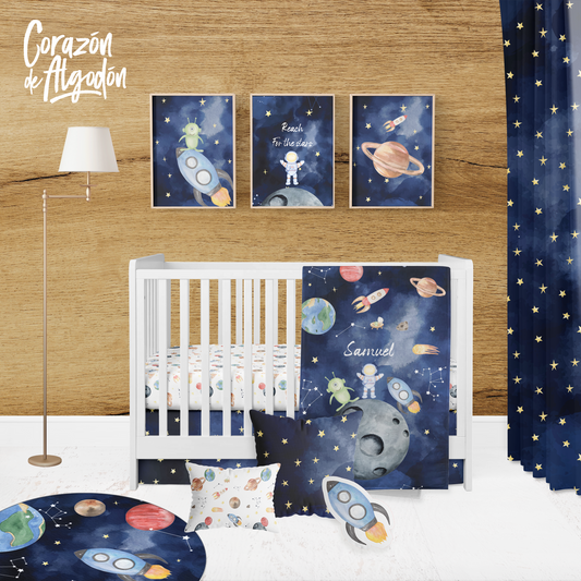 Boy Astronaut Crib Bedding Set