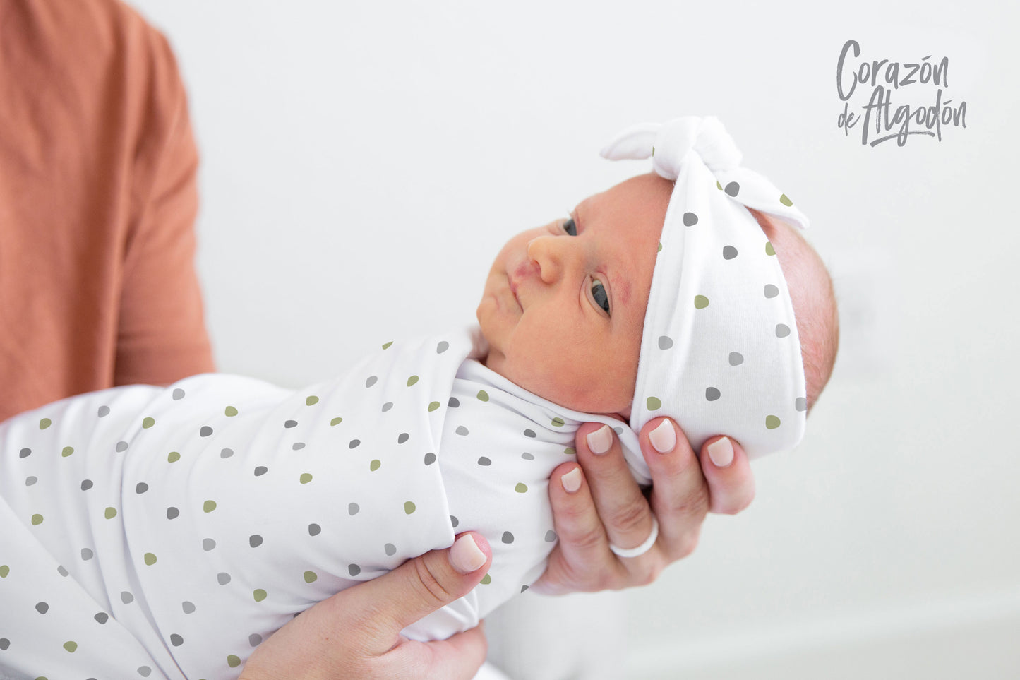 Green Dots Swaddle