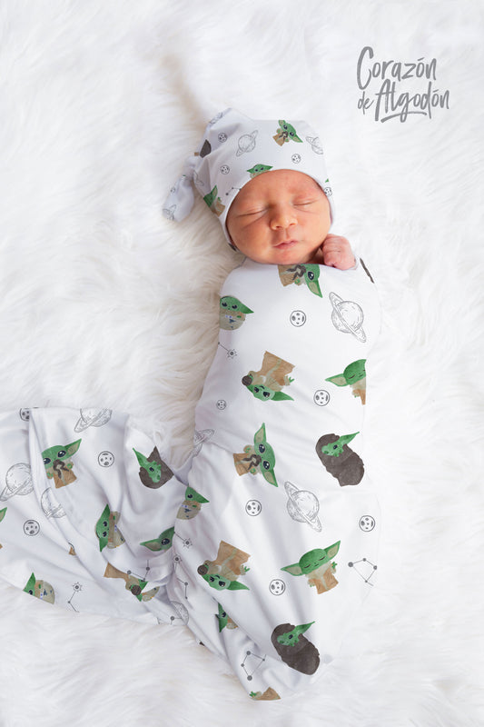 Boy Baby Yoda Swaddle