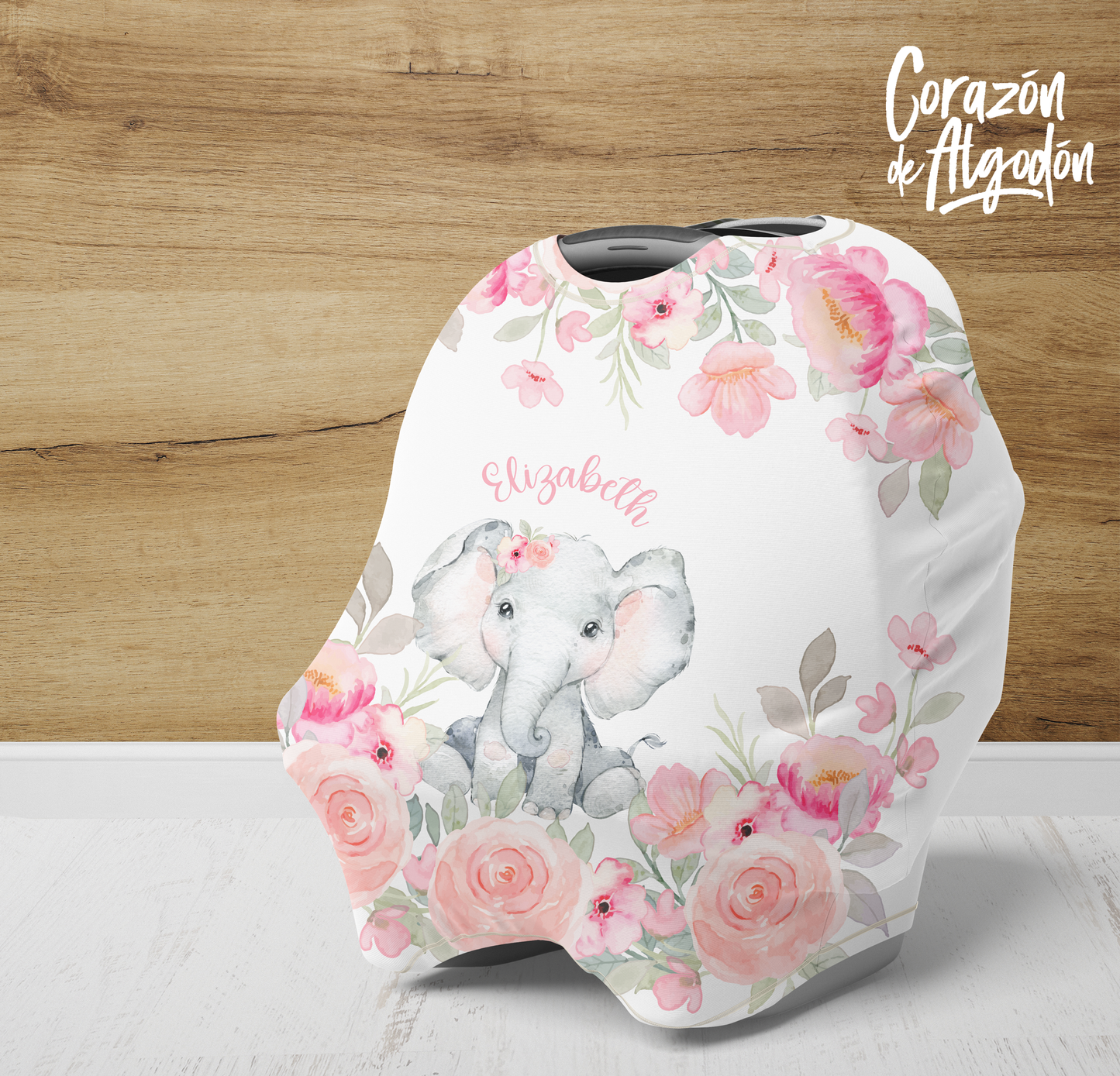 Floral Elephant Baby Cover