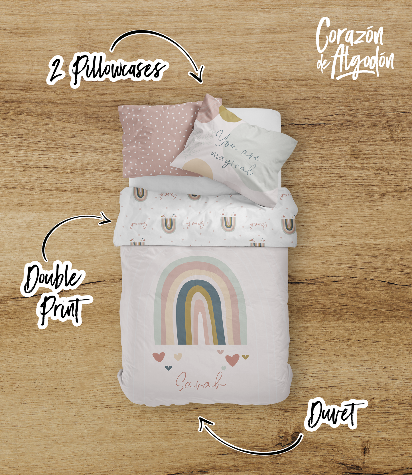 Pastel Rainbow Bedding set