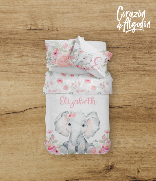 Floral Elephant Bedding set