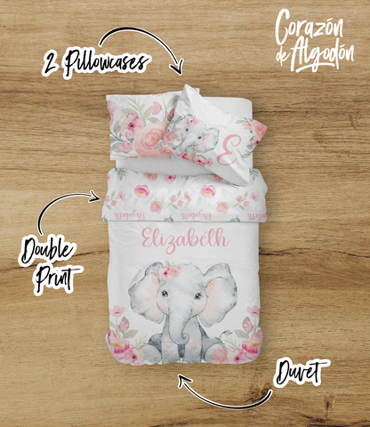 Floral Elephant Bedding set