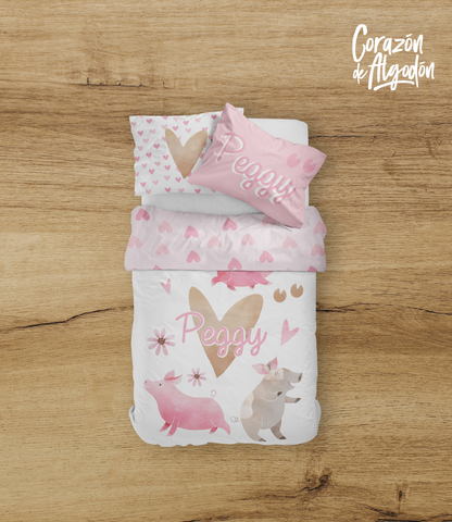 Heart Pigs Bedding set