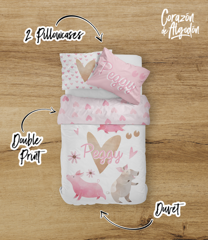 Heart Pigs Bedding set