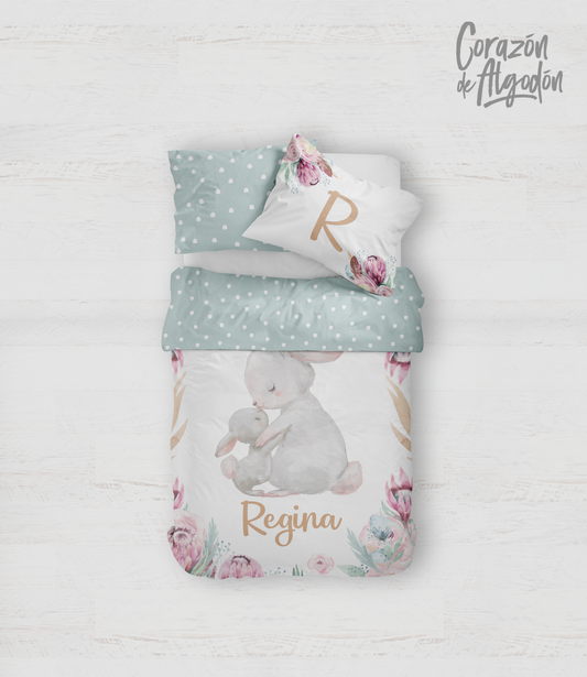 Floral Bunny Bedding set