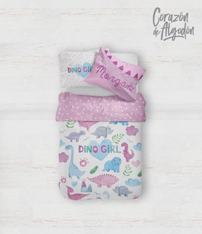 Pink Dinosaur Bedding set