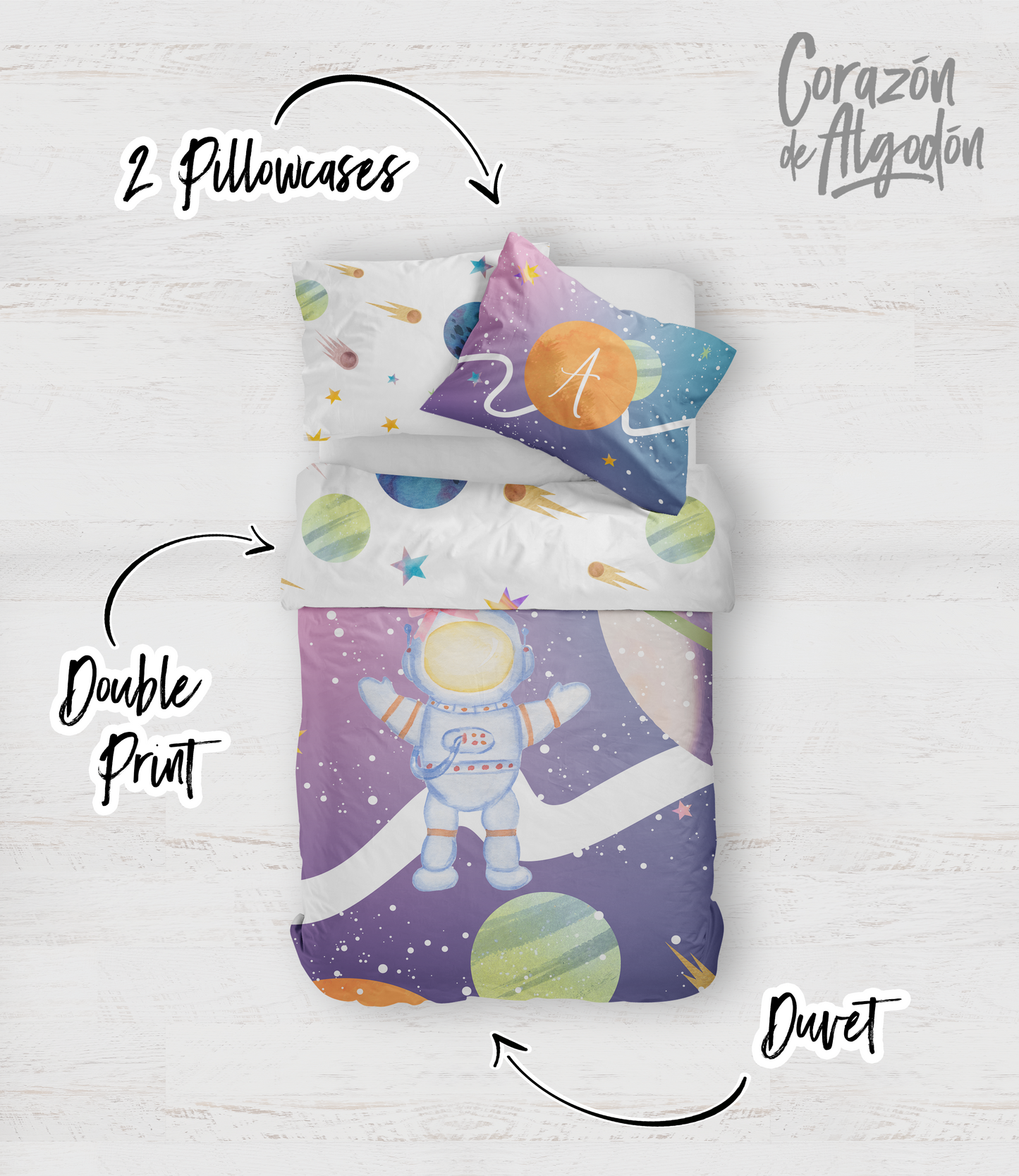 Girl Astronaut Bedding set