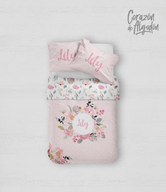 Pink Floral Mix Bedding set