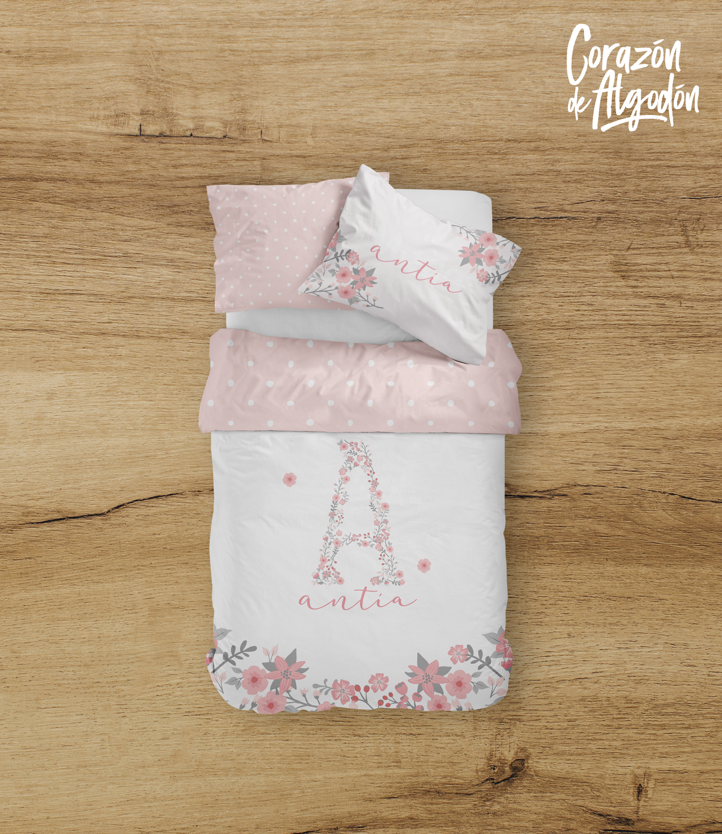 Floral Initial Bedding set