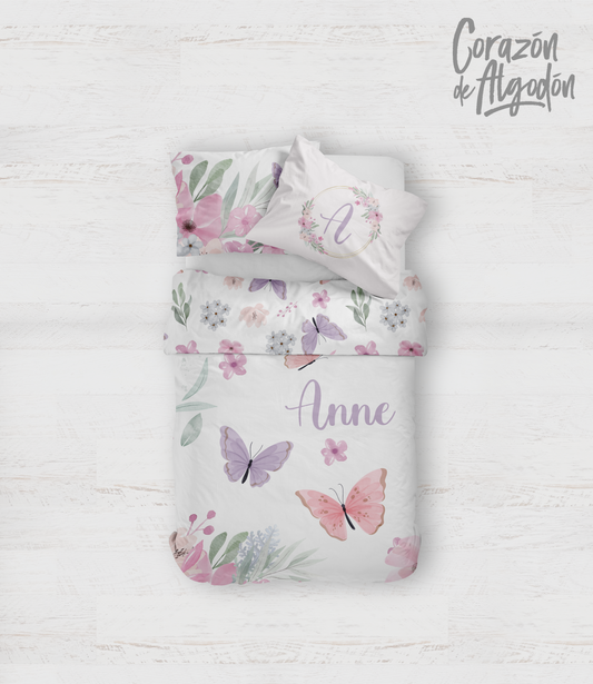 Purple Butterfly Bedding set