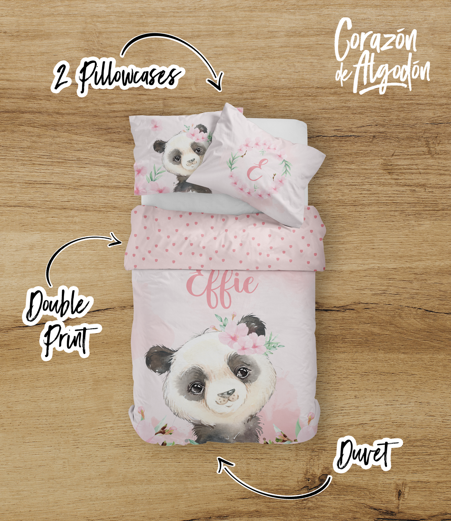 Panda Girl Bedding set