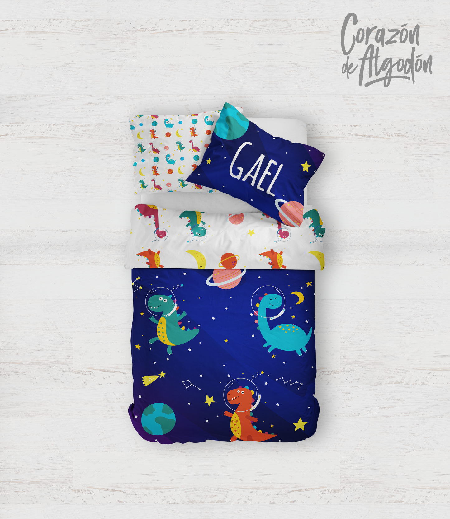 Astronaut Dino Bedding set