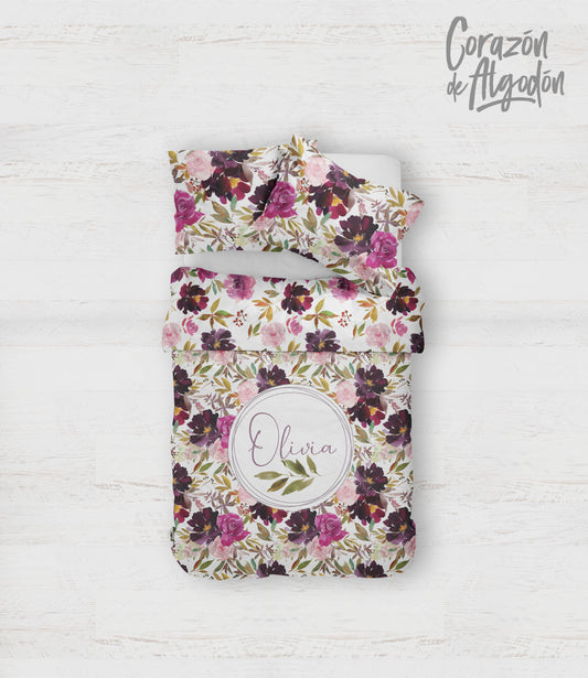 Mauve Flowers Bedding set