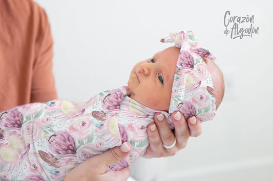 Peonies Swaddle