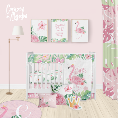 Flamingo Crib Bedding Set