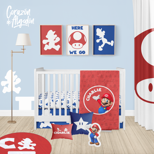 Mario Bros Crib Bedding Set