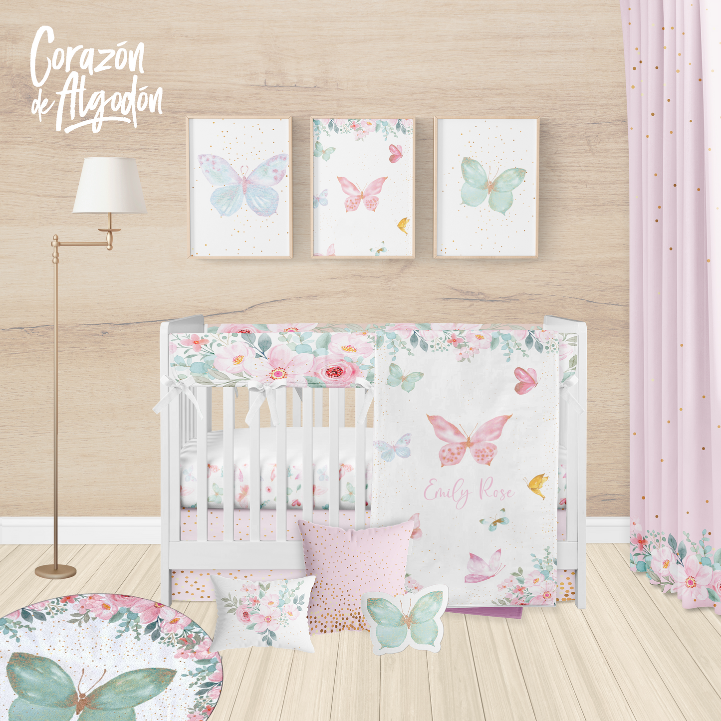 Butterfly Crib Bedding Set