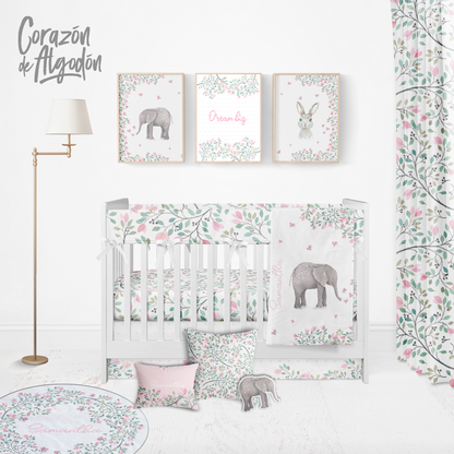 Elephant Crib Bedding Set