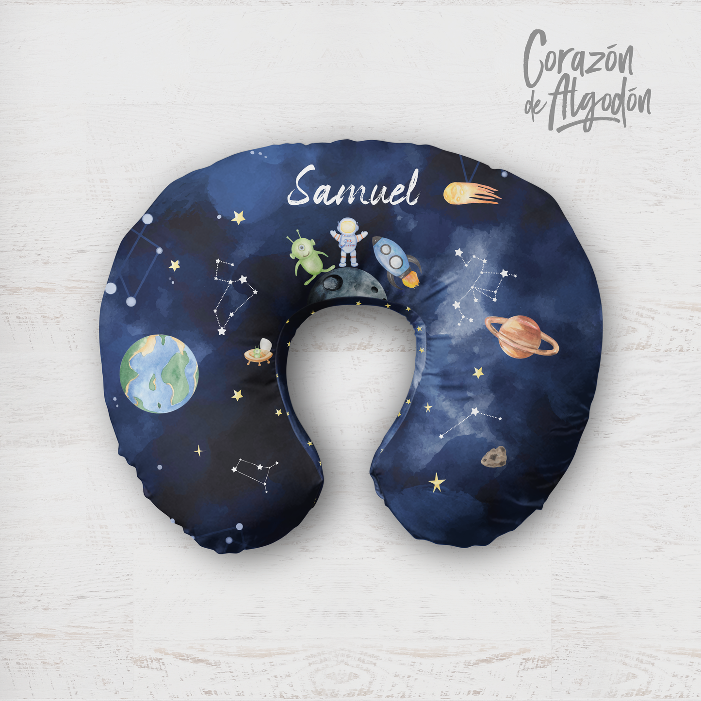 Boy Astronaut Nursing Pillow Cover