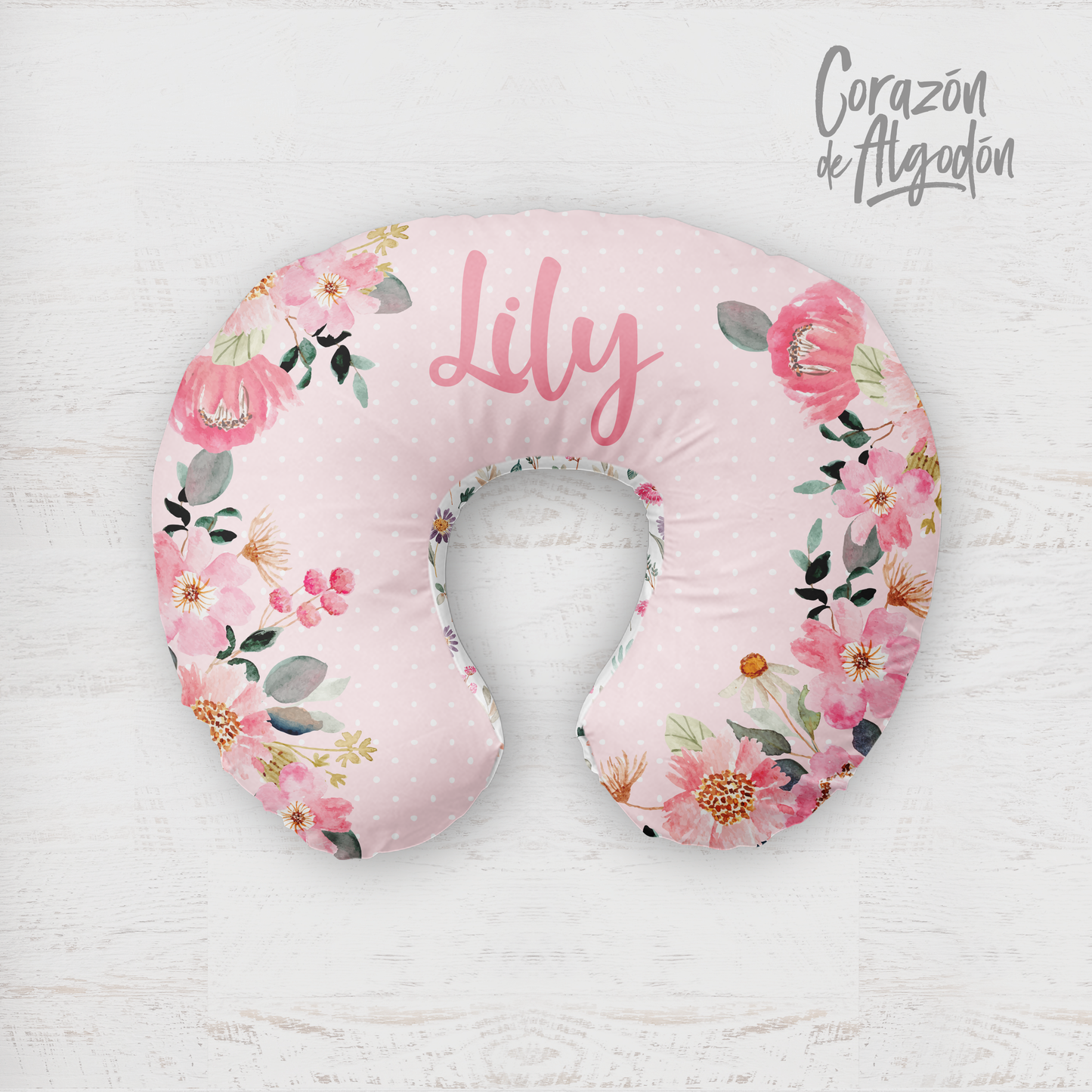 Pink Floral Mix Nursing Pillow Cover