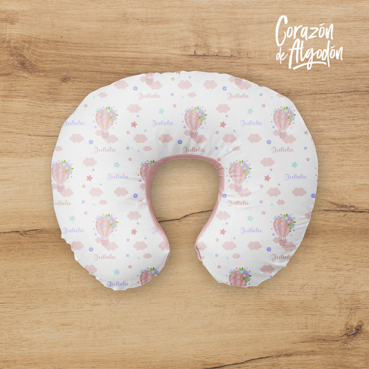 Girl Hot Air Balloon Nursing Pillow Cover