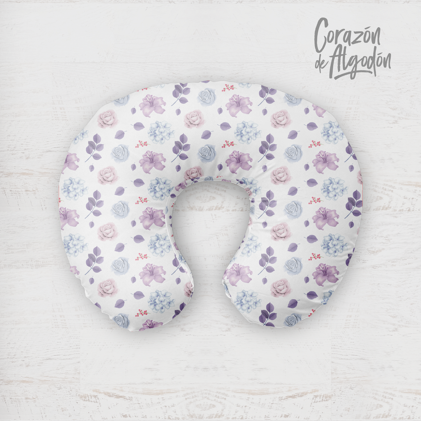 Lilac Elephant Nursing Pillow Cover