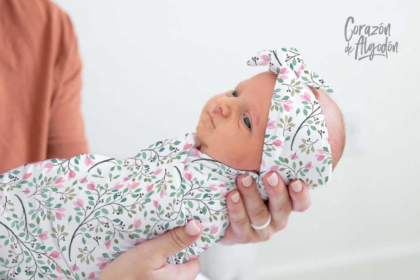 Flowers and Leaves Swaddle