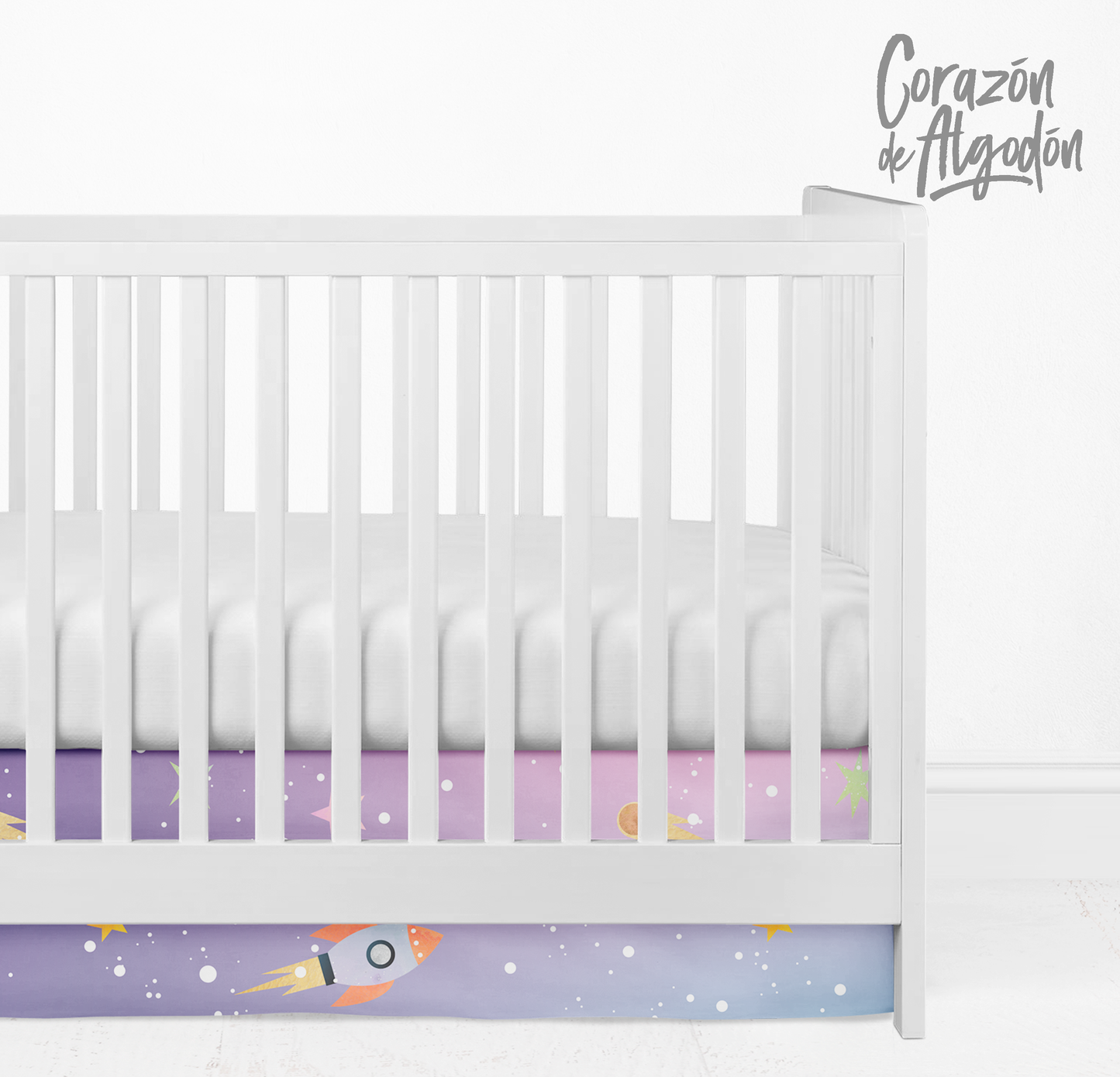 Girl Astronaut Crib Skirt